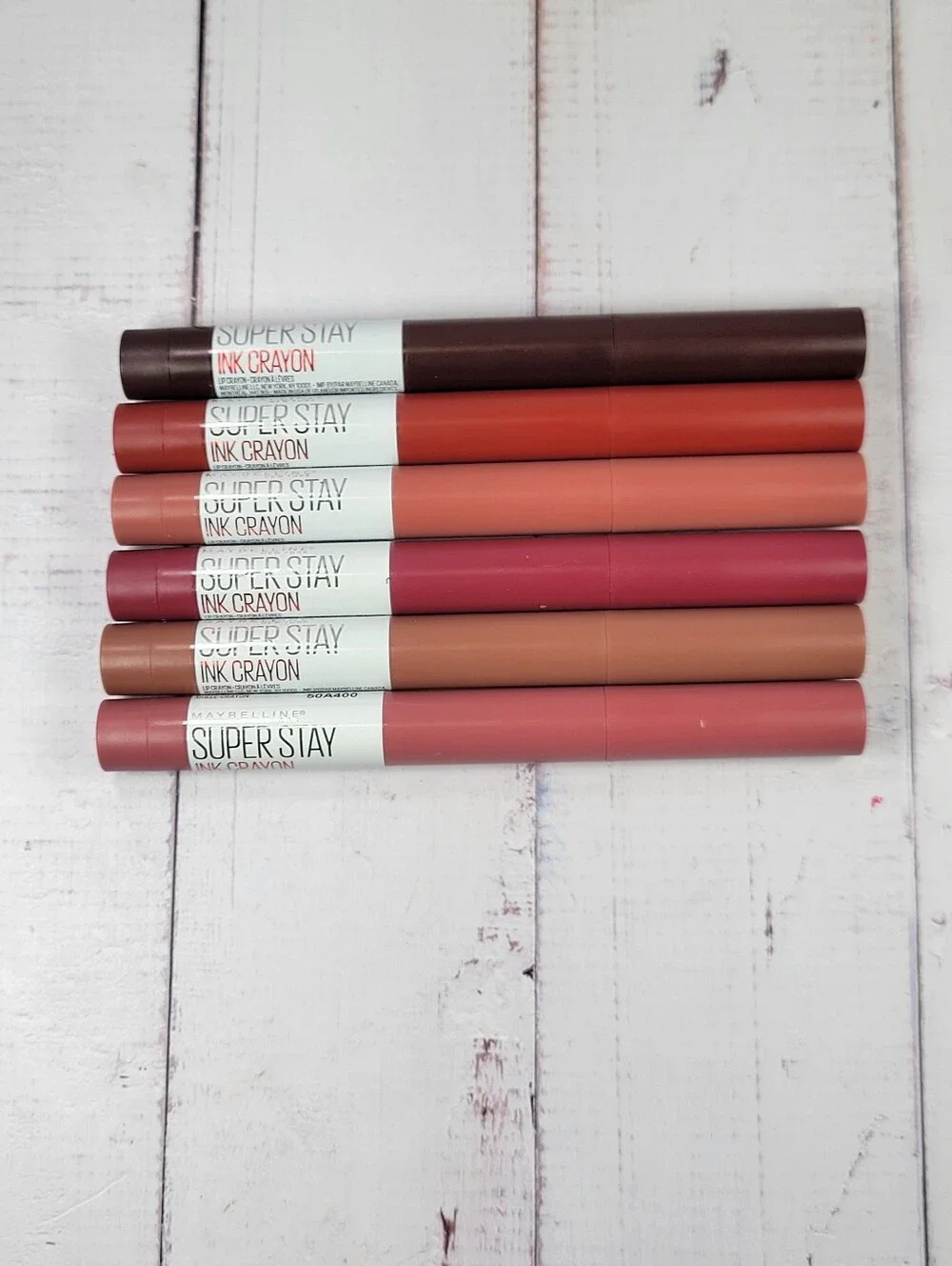6 Piece Maybelline Super Stay Matte Ink Crayon Lipstick Bundle NEW!